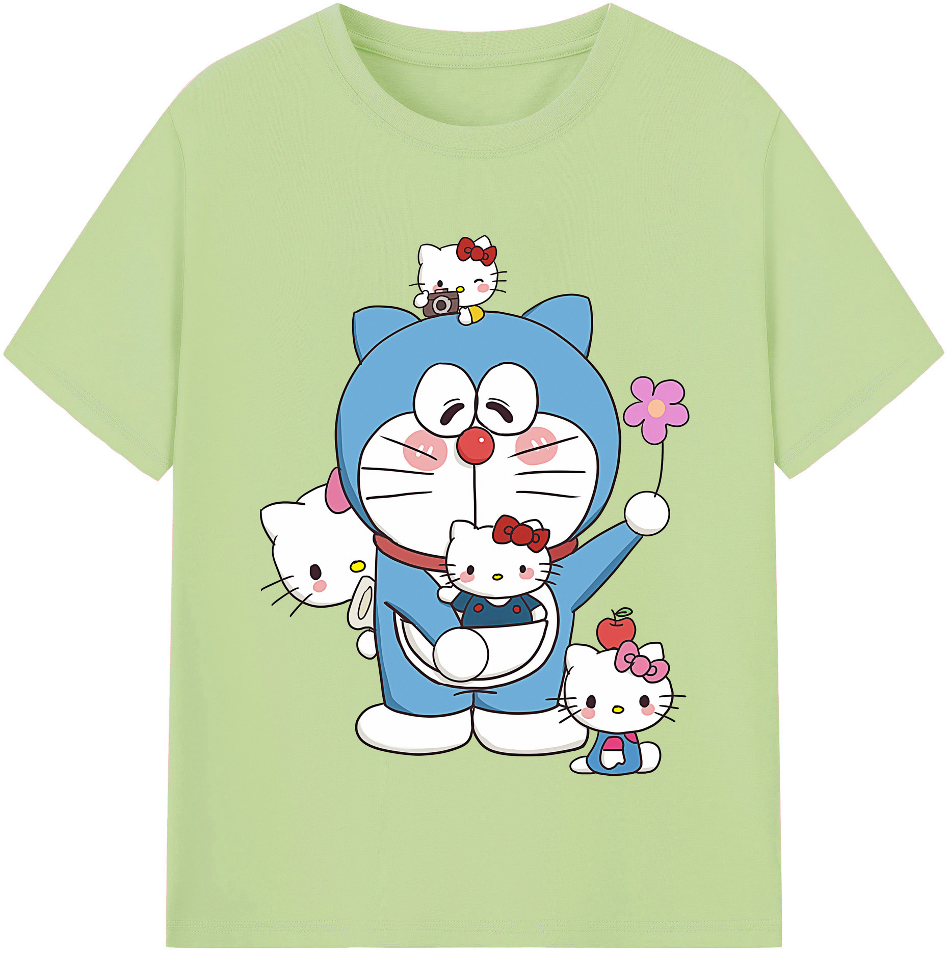 （画像用） ドラえもん Doraemon 綿100％半袖Tシャツ（フロントプリント）